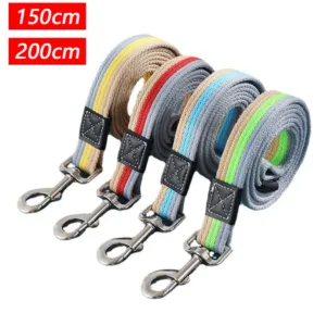 Premium 2m Non-Slip Rubber Nylon Dog Training Leash