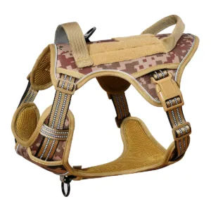 Dog Tactical Vest Harness with 5 Patches | Reflective, No-Pull & Padded Control Handle