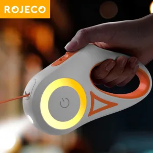Retractable Dog Leash Roulette with LED Light